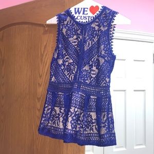 Peplum lace top
